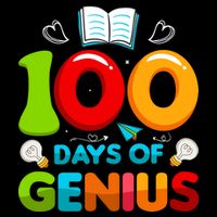 100 Days Of Genius Funny 100th Days Of School 7-Panel Snapback Hat