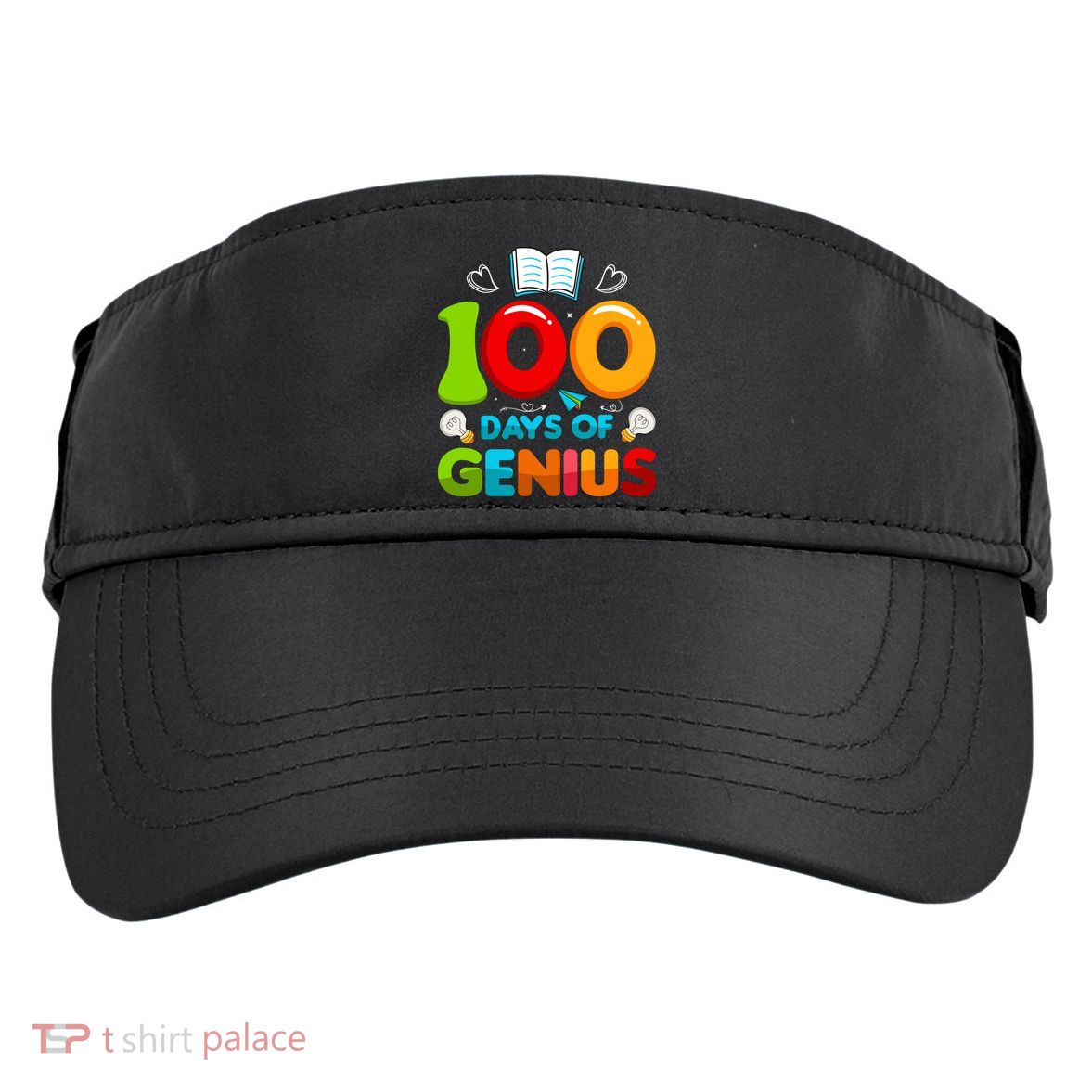 100 Days Of Genius Funny 100th Days Of School Adult Drive Performance Visor