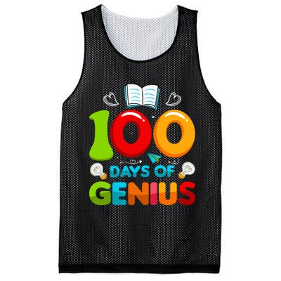 100 Days Of Genius Funny 100th Days Of School Mesh Reversible Basketball Jersey Tank