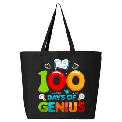 100 Days Of Genius Funny 100th Days Of School 25L Jumbo Tote
