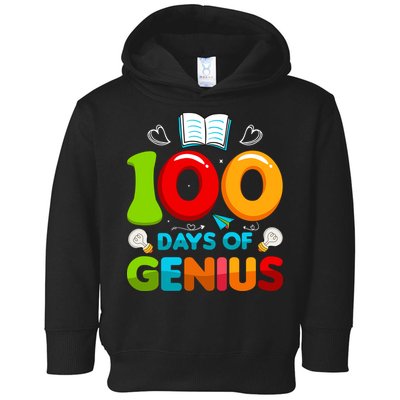 100 Days Of Genius Funny 100th Days Of School Toddler Hoodie