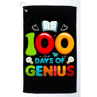 100 Days Of Genius Funny 100th Days Of School Golf Towel