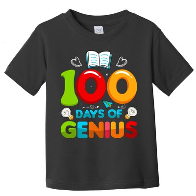 100 Days Of Genius Funny 100th Days Of School Toddler T-Shirt
