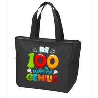 100 Days Of Genius Funny 100th Days Of School Zip Tote Bag