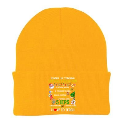 12 Days Of Teaching Special Education Ieps Sped Teacher Xmas Gift Knit Cap Winter Beanie