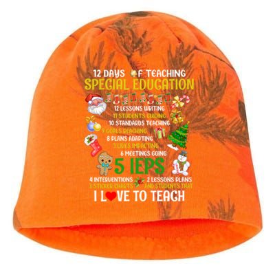 12 Days Of Teaching Special Education Ieps Sped Teacher Xmas Gift Kati - Camo Knit Beanie