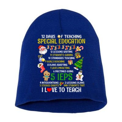 12 Days Of Teaching Special Education Ieps Sped Teacher Xmas Gift Short Acrylic Beanie