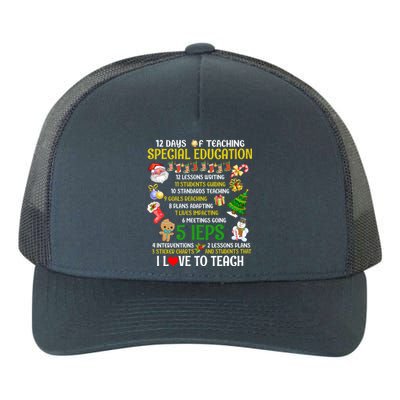 12 Days Of Teaching Special Education Ieps Sped Teacher Xmas Gift Yupoong Adult 5-Panel Trucker Hat