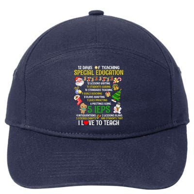 12 Days Of Teaching Special Education Ieps Sped Teacher Xmas Gift 7-Panel Snapback Hat