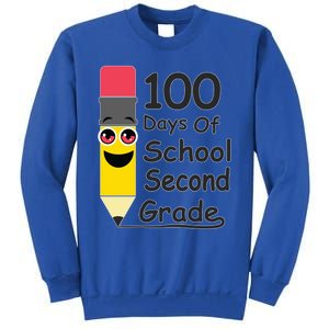 100 Days Of School Second Grade 2nd Graders Pencil Drawing Gift Sweatshirt