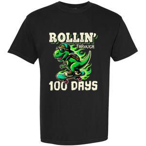 100 Days Of School Teacher 100th Day T Rex Outfit Garment-Dyed Heavyweight T-Shirt