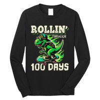 100 Days Of School Teacher 100th Day T Rex Outfit Long Sleeve Shirt