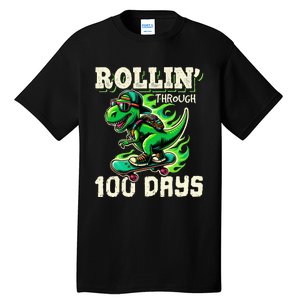 100 Days Of School Teacher 100th Day T Rex Outfit Tall T-Shirt