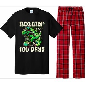 100 Days Of School Teacher 100th Day T Rex Outfit Pajama Set