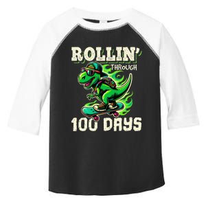 100 Days Of School Teacher 100th Day T Rex Outfit Toddler Fine Jersey T-Shirt