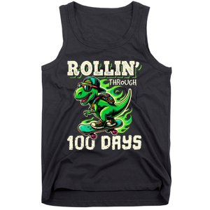 100 Days Of School Teacher 100th Day T Rex Outfit Tank Top