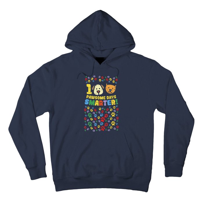 100th Day Of School 100 Pawsome Smarter Dog Cat Paws Hoodie