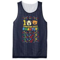 100th Day Of School 100 Pawsome Smarter Dog Cat Paws Mesh Reversible Basketball Jersey Tank