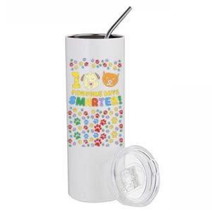 100th Day Of School 100 Pawsome Smarter Dog Cat Paws Stainless Steel Tumbler