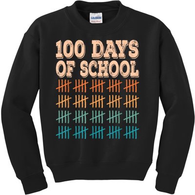 100 Days Of School Teacher And Student Kids Sweatshirt