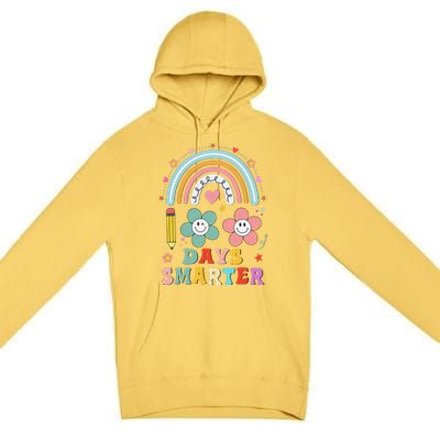 100 Days Of School 100th Day Smarter Rainbow Teacher Premium Pullover Hoodie