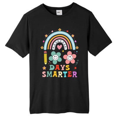 100 Days Of School 100th Day Smarter Rainbow Teacher Tall Fusion ChromaSoft Performance T-Shirt