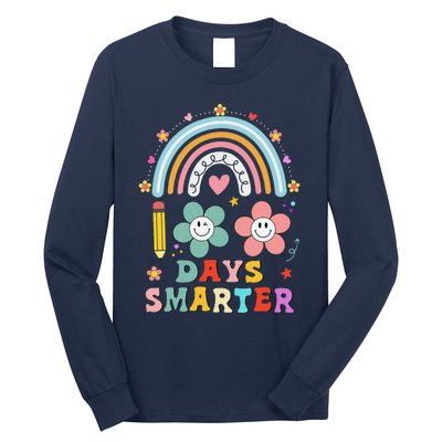 100 Days Of School 100th Day Smarter Rainbow Teacher Long Sleeve Shirt