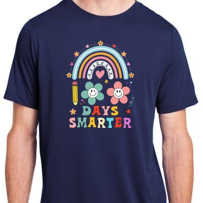 100 Days Of School 100th Day Smarter Rainbow Teacher Adult ChromaSoft Performance T-Shirt