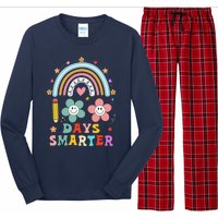 100 Days Of School 100th Day Smarter Rainbow Teacher Long Sleeve Pajama Set