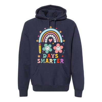 100 Days Of School 100th Day Smarter Rainbow Teacher Premium Hoodie