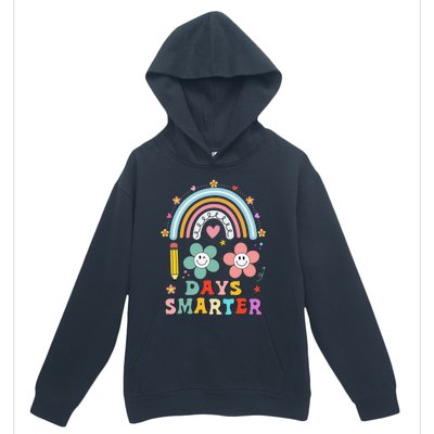 100 Days Of School 100th Day Smarter Rainbow Teacher Urban Pullover Hoodie