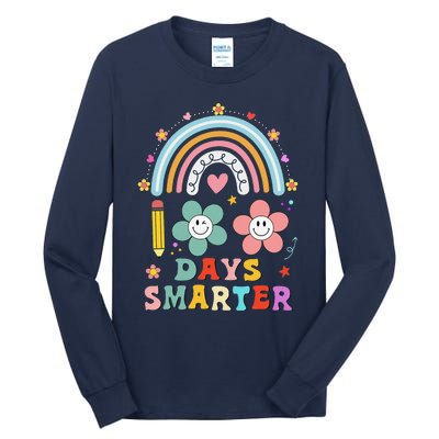 100 Days Of School 100th Day Smarter Rainbow Teacher Tall Long Sleeve T-Shirt