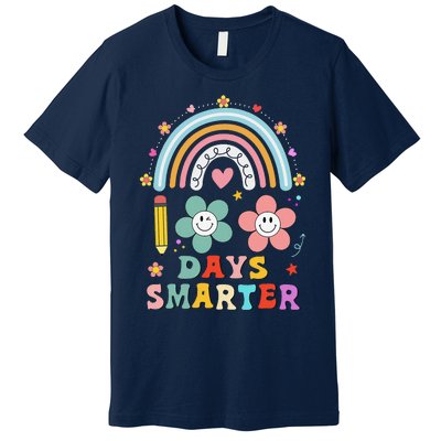 100 Days Of School 100th Day Smarter Rainbow Teacher Premium T-Shirt