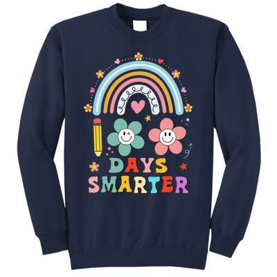 100 Days Of School 100th Day Smarter Rainbow Teacher Tall Sweatshirt