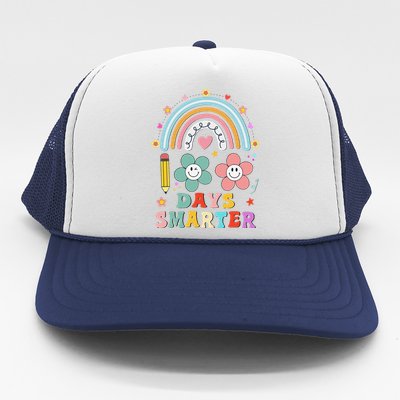 100 Days Of School 100th Day Smarter Rainbow Teacher Trucker Hat