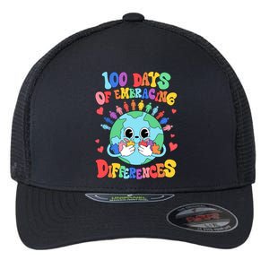 100 Days Of Embracing Differences Autism Awareness Teacher Cool Gift Flexfit Unipanel Trucker Cap