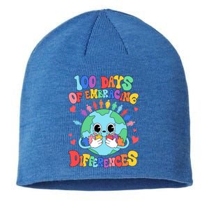 100 Days Of Embracing Differences Autism Awareness Teacher Cool Gift Sustainable Beanie