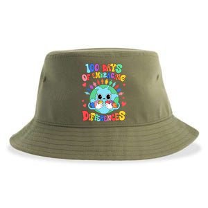 100 Days Of Embracing Differences Autism Awareness Teacher Cool Gift Sustainable Bucket Hat