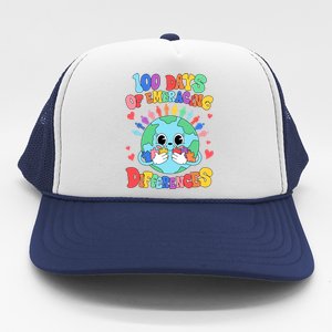 100 Days Of Embracing Differences Autism Awareness Teacher Cool Gift Trucker Hat