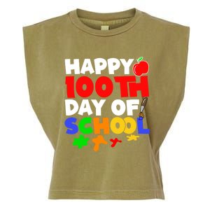 100 Days Of School Meaningful Gift Happy 100th Day Of School Drawing Gift Garment-Dyed Women's Muscle Tee