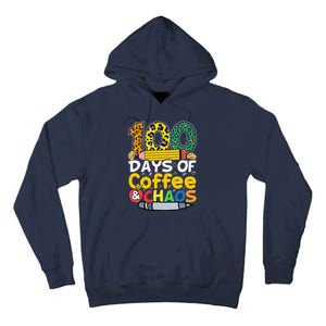 100 Days Of School Coffee Lover 100th Day Of School Teacher Tall Hoodie