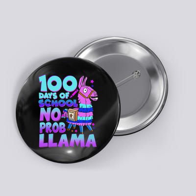 100 Days Of School No Probllama Llama 100th Day Gamers Button