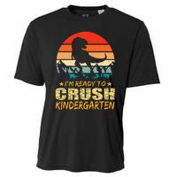 1st Day Of Kindergarten Im Ready To Crush Dinosaur Cooling Performance Crew T-Shirt