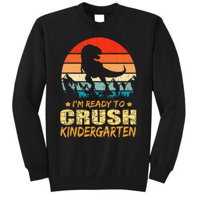 1st Day Of Kindergarten Im Ready To Crush Dinosaur Sweatshirt