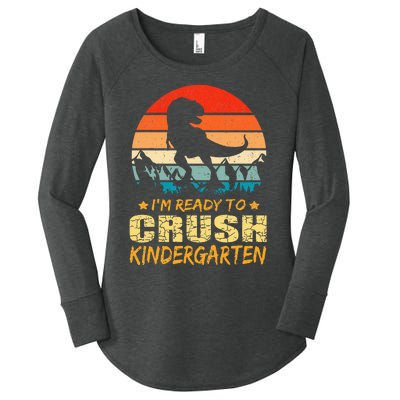 1st Day Of Kindergarten Im Ready To Crush Dinosaur Women's Perfect Tri Tunic Long Sleeve Shirt