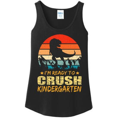 1st Day Of Kindergarten Im Ready To Crush Dinosaur Ladies Essential Tank