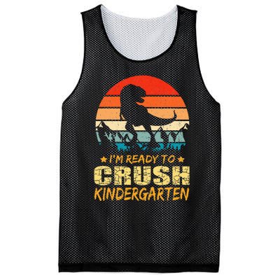 1st Day Of Kindergarten Im Ready To Crush Dinosaur Mesh Reversible Basketball Jersey Tank