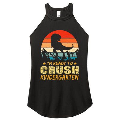 1st Day Of Kindergarten Im Ready To Crush Dinosaur Women's Perfect Tri Rocker Tank