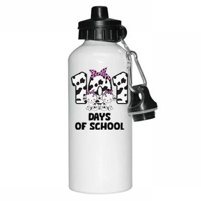 101 Days Of School Dalmatian Dog 100 Days Smarter Aluminum Water Bottle 