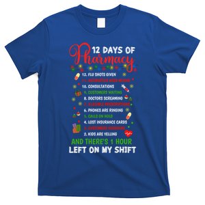 12 Days Of Pharmacy Funny Christmas Pharmacist Tech Xmas Swea T-Shirt